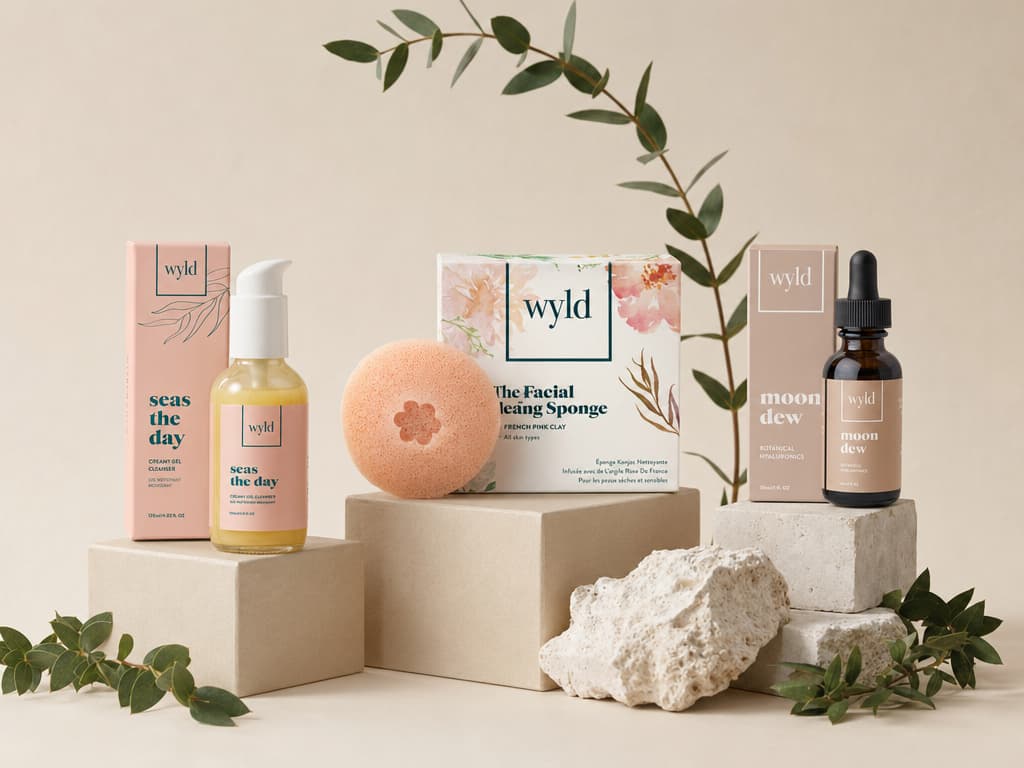 The complete Skin Peace Ritual Set — Seas the Day cleanser, French pink clay konjac sponge and Moon Dew serum